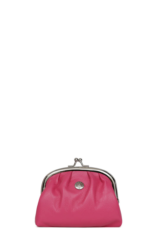 Porte-monnaie - Petit - Cuir - Fuchsia